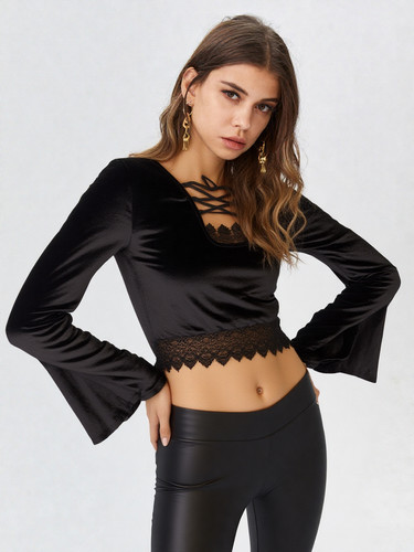 Samtbluse gothic larp - , dark