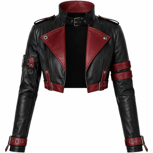 Damen schwarz rot cropped - damen,