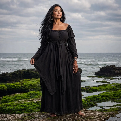 Maxi dress cottage goth - maxi,