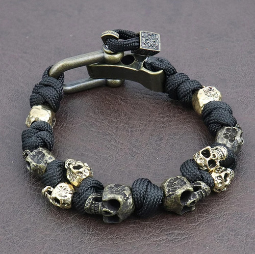 Totenkopf armband aus paracord - totenkopf,