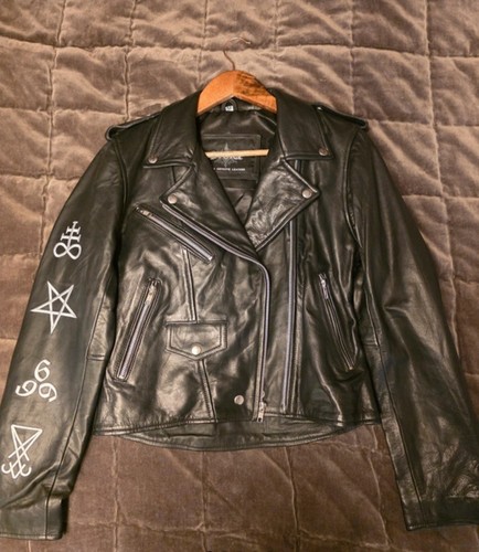 Nappa leder bikerjacke schwarz - leder,