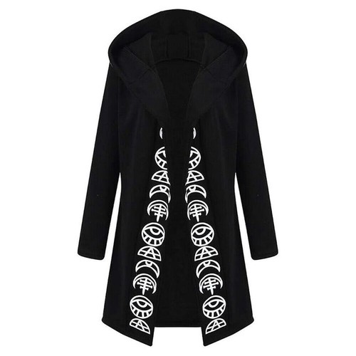 Gothic strickjacke mit kapuze - mit,