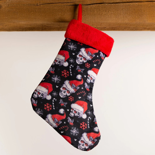 Weihnachtsstrumpf totenkopf - weihnachtsstrumpf,