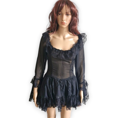 Gothic kleid damen schwarz - kleid,