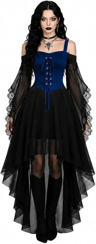 Hexenkleid damen halloween - hexenkleid,