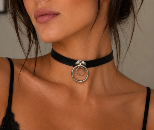 Schwarz choker mit doppel - choker,
