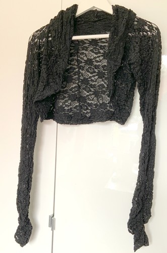 Gothic rave bolero schwarz aus - bolero,