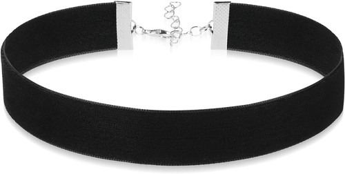 Schwarz samt choker 2cm - schwarz, damen