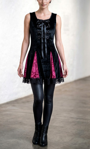 Samtkleid corsage gothic - ,